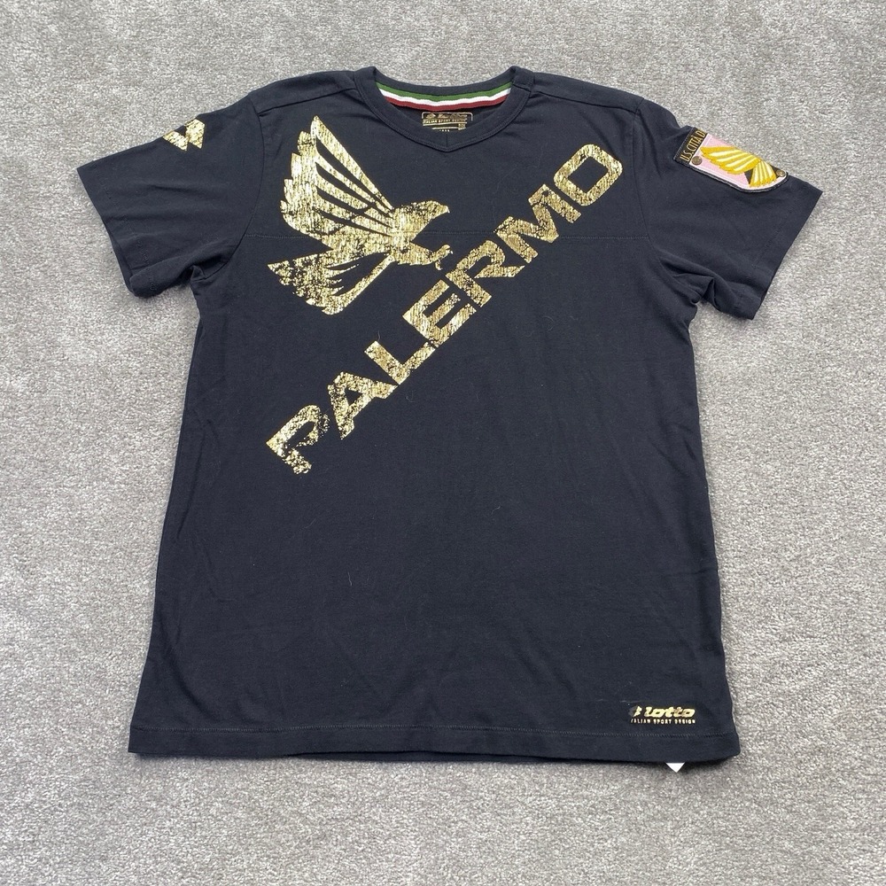 Lotto Palermo FC Soccer Women's T Shirt‎ Size Medium Black